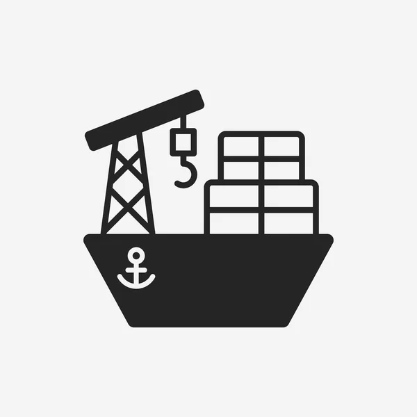 Schip pictogram — Stockvector