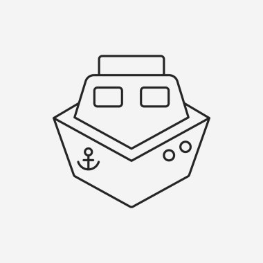 Gemi çizgisi simgesi