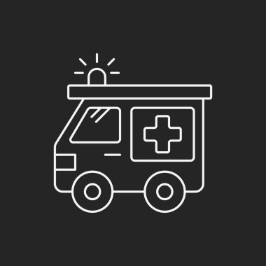 Ambulans çizgisi simgesi