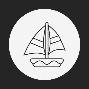 Gemi çizgisi simgesi