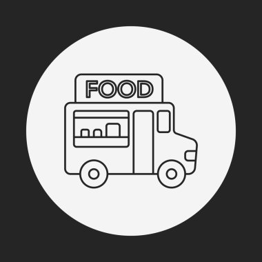 Satıcı arabaları satırı simgesi