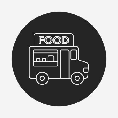 Satıcı arabaları satırı simgesi