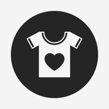 kalp t-shirt simgesi