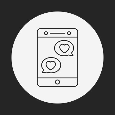 aşk mesaj satırı simgesi