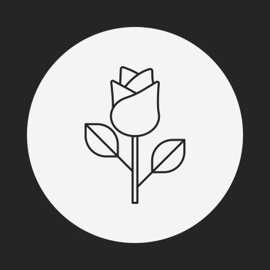 Çiçek buket çizgisi simgesi