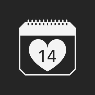 Sevgililer günü takvim simgesini