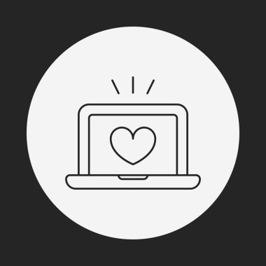 aşk bilgisayar satırı simgesi