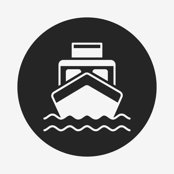 Ikona člunu loď — Stockový vektor