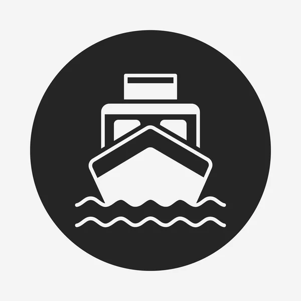 Schip boot pictogram — Stockvector