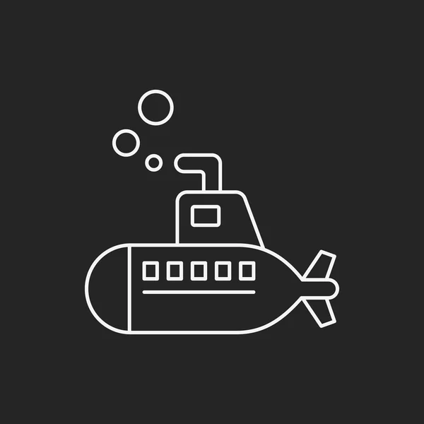 Submarine line icon — Stock Vector