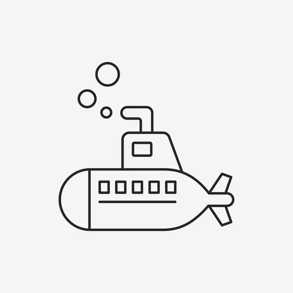 Submarine line icon — Stock Vector