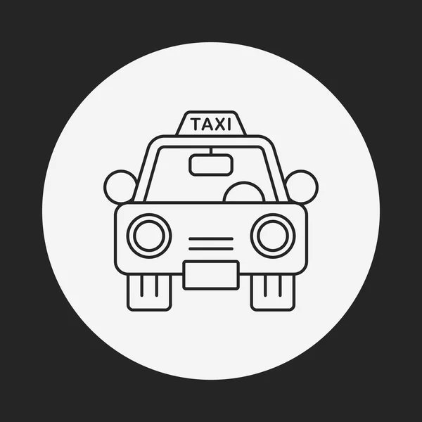 Taxi line icon — Stock Vector