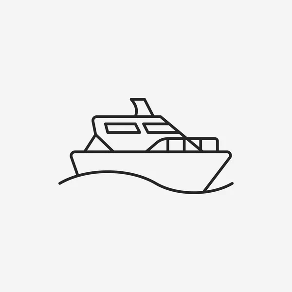 Ship boat line icon — Stock Vector