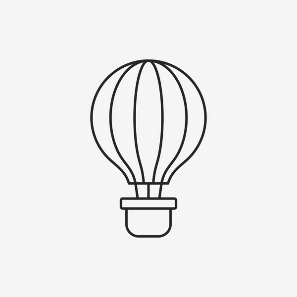 Icône de ligne de ballon à air chaud — Image vectorielle