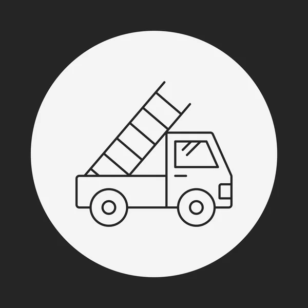 Ciężarówka linia ikona — Wektor stockowy