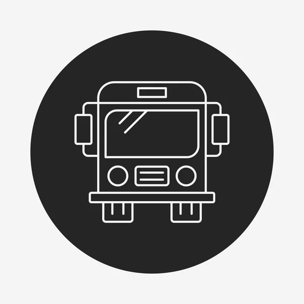 Icono de línea autobús — Vector de stock