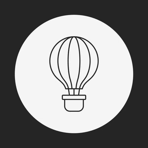 Línea de globo de aire caliente icono — Archivo Imágenes Vectoriales