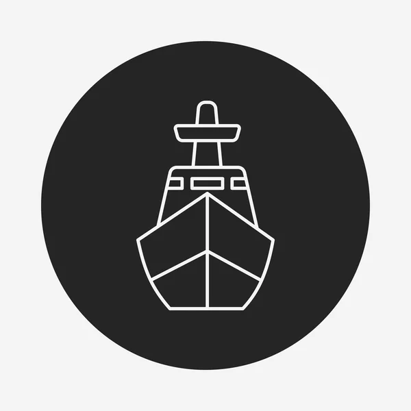 Barco icono de línea de barco — Archivo Imágenes Vectoriales