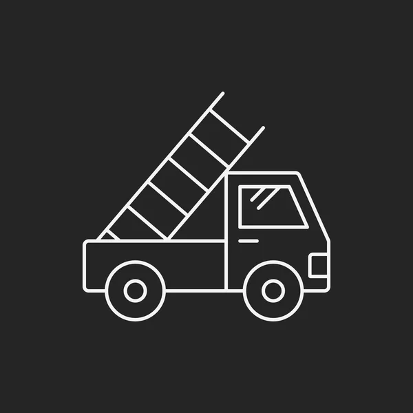 Ciężarówka linia ikona — Wektor stockowy