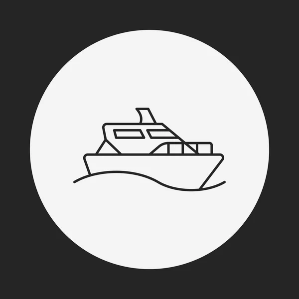 Pictogram scheepslijn — Stockvector