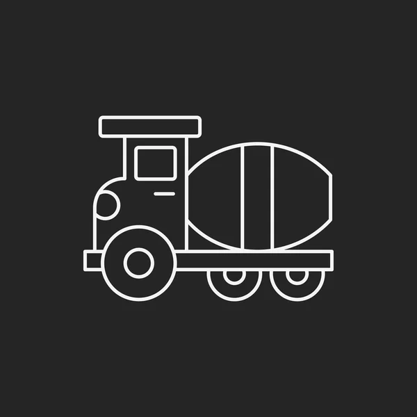 Vrachtwagen lijn pictogram — Stockvector