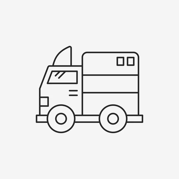 Vrachtwagen lijn pictogram — Stockvector