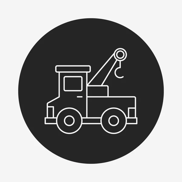 Vrachtwagen lijn pictogram — Stockvector