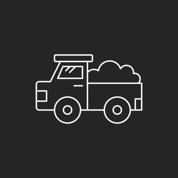Vrachtwagen lijn pictogram — Stockvector