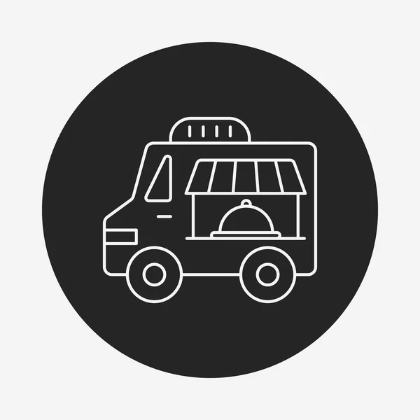 Vendor carts line icon — Stock Vector