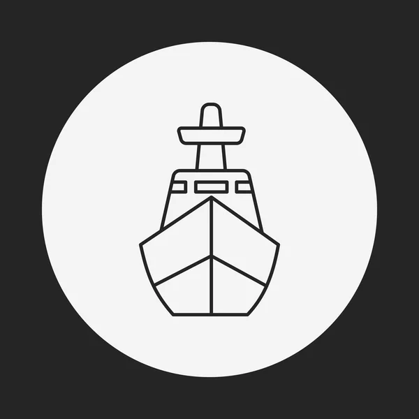 Ship boat line icon — Stock Vector