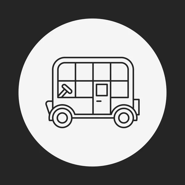 Icono de línea autobús — Vector de stock