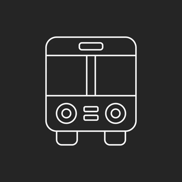 Icono de línea autobús — Vector de stock