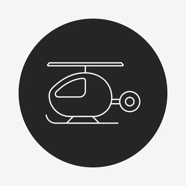 Icono de línea de helicóptero — Vector de stock