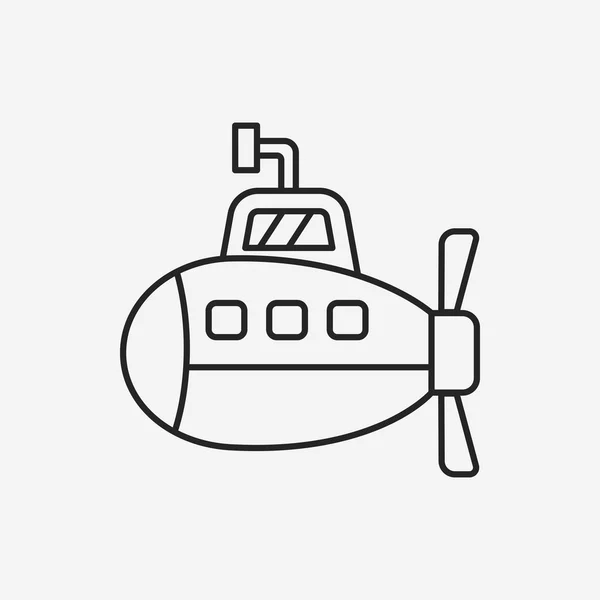 Submarine line icon — Stock Vector