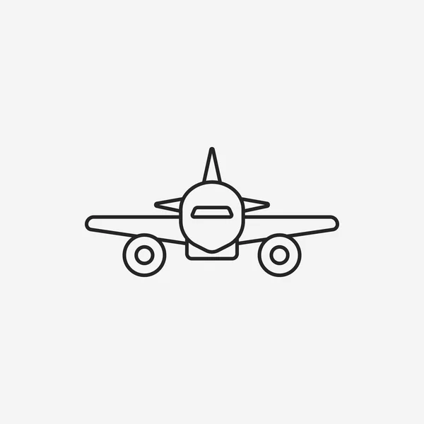 Airplane line icon — Stock Vector