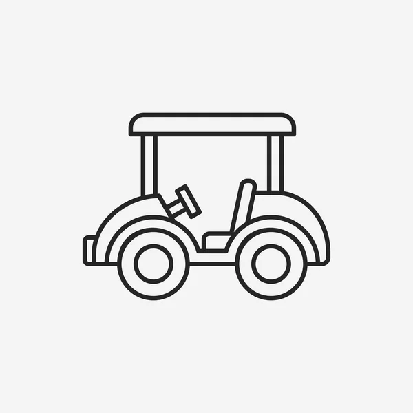 Golf cart line icon — Stock Vector