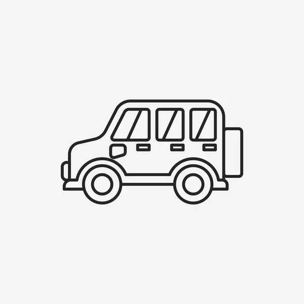 Icono de línea de coche — Vector de stock