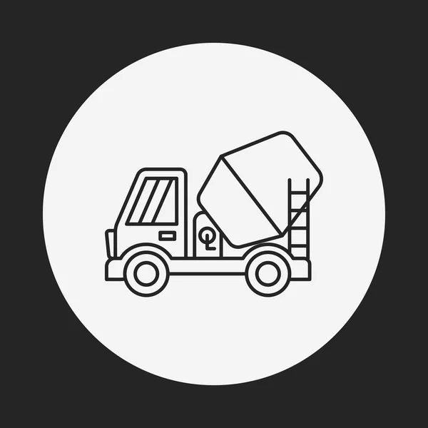 Vrachtwagen lijn pictogram — Stockvector