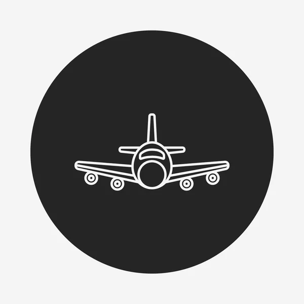 Icono de línea de avión — Vector de stock