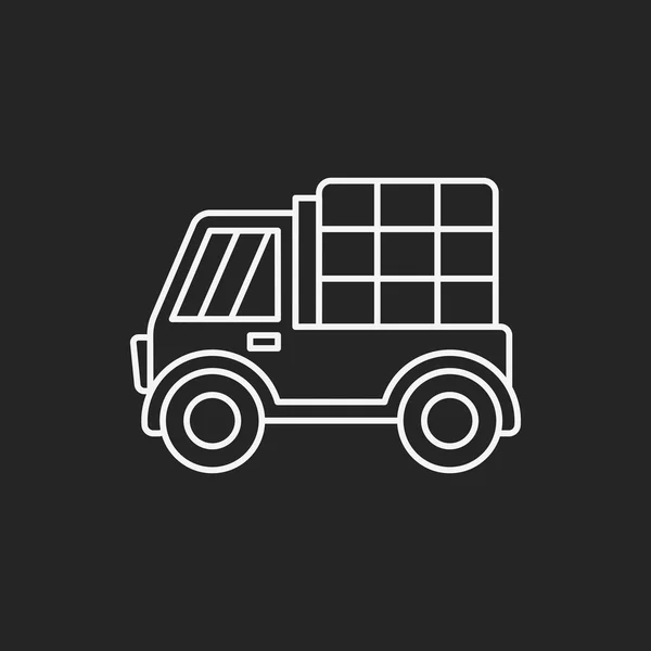 Ícone de linha de caminhão — Vetor de Stock