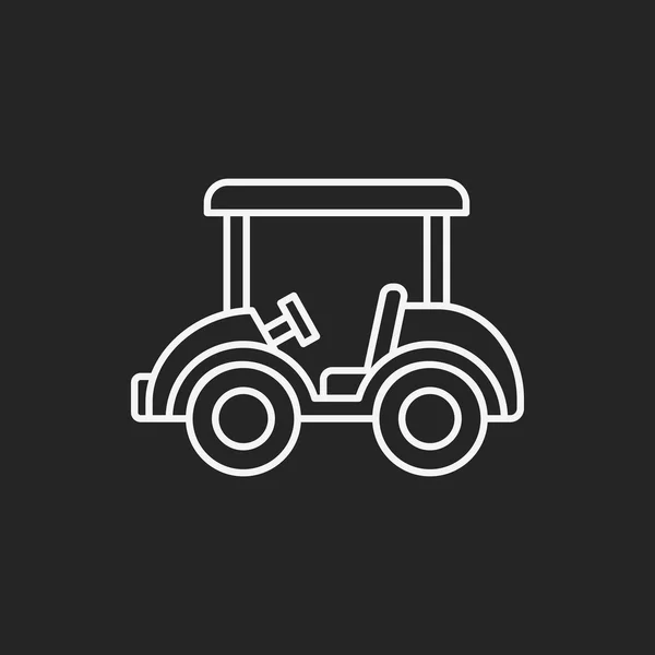 Symbolbild Golf Cart Line — Stockvektor