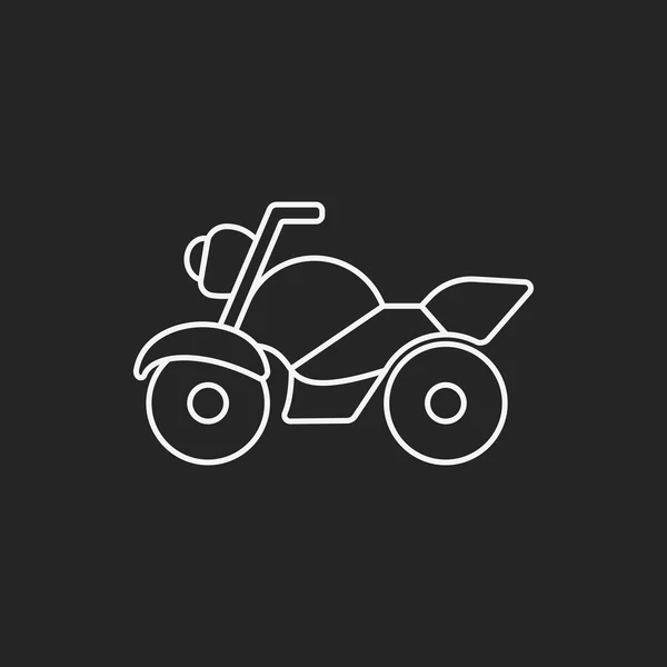 Icône de ligne de mortocycle — Image vectorielle