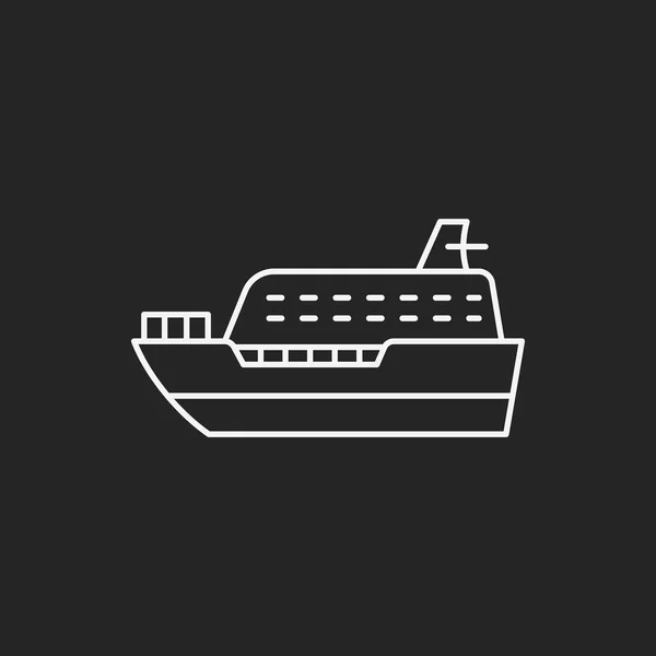 Ship boat line icon — Stock Vector