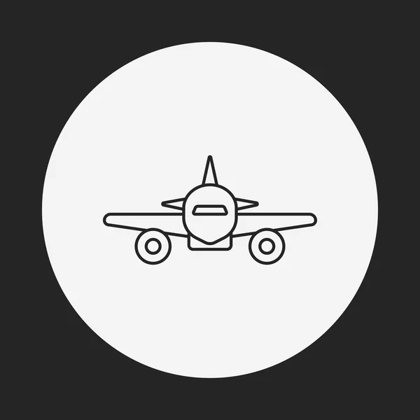 Icono de línea de avión — Vector de stock