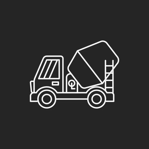 Truck line icon — Vector de stoc