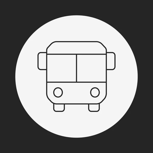 Icono de línea autobús — Archivo Imágenes Vectoriales