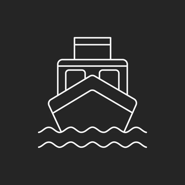 Barco icono de línea de barco — Archivo Imágenes Vectoriales