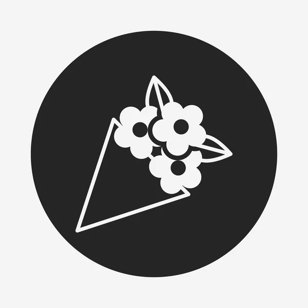 Blomma bukett ikonen — Stock vektor