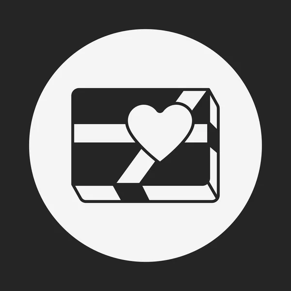 Valentine's present icon — Stock Vector