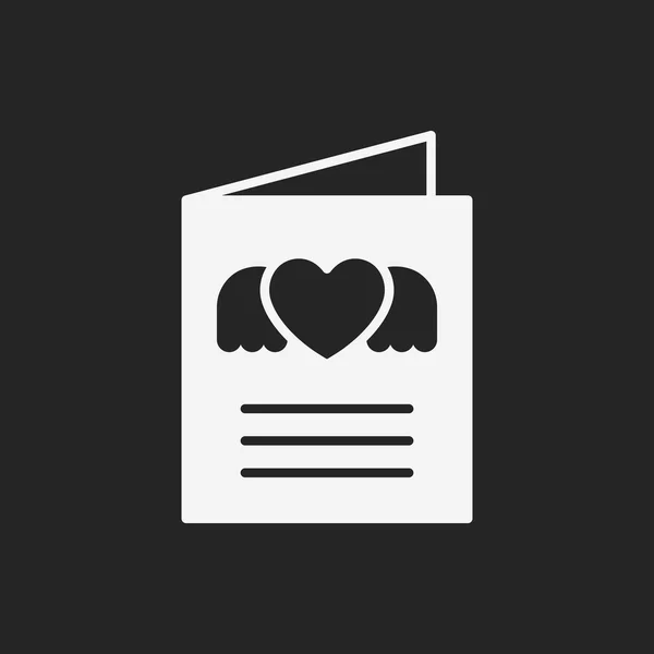 Icono de carta de amor — Vector de stock